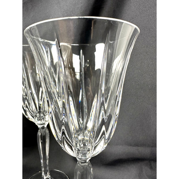 Noritake VENDOME Elegant Crystal Water Goblets Retired-8 5/8" Set of 4-Stunning! - Picture 2 of 9